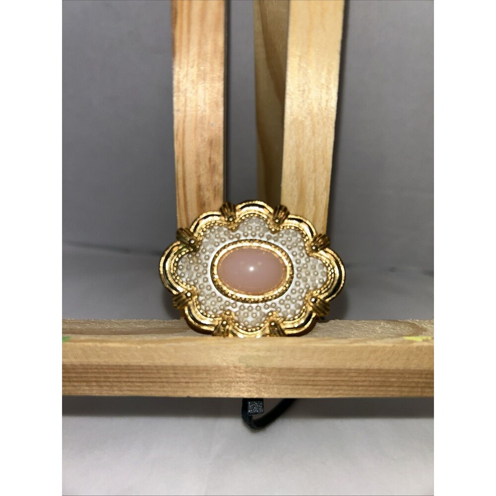 Vintage 1980’s Avon "Victorian Spring" Gold Tone Faux Pearl Brooch